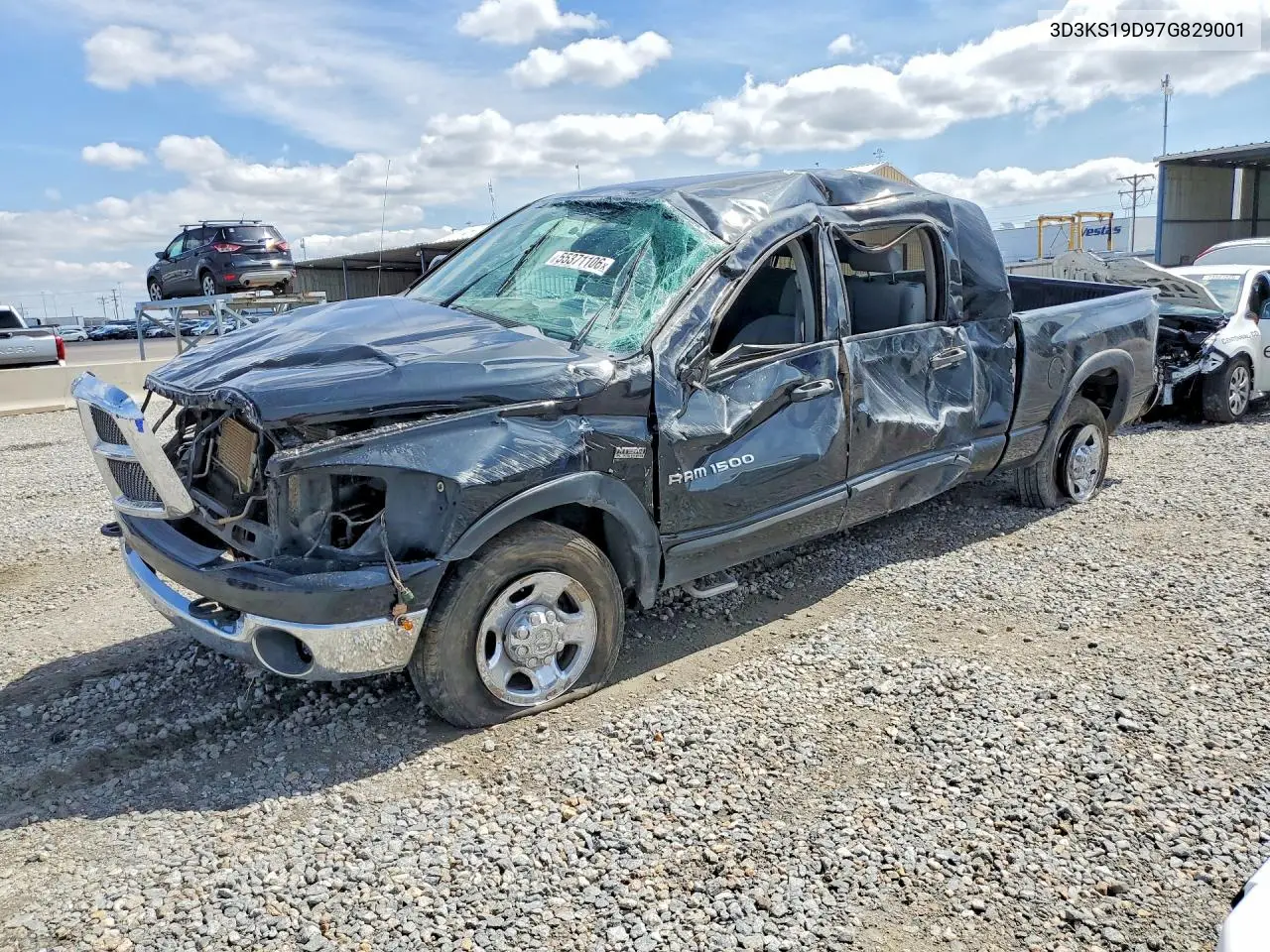 2007 Dodge Ram 1500 VIN: 3D3KS19D97G829001 Lot: 55371106