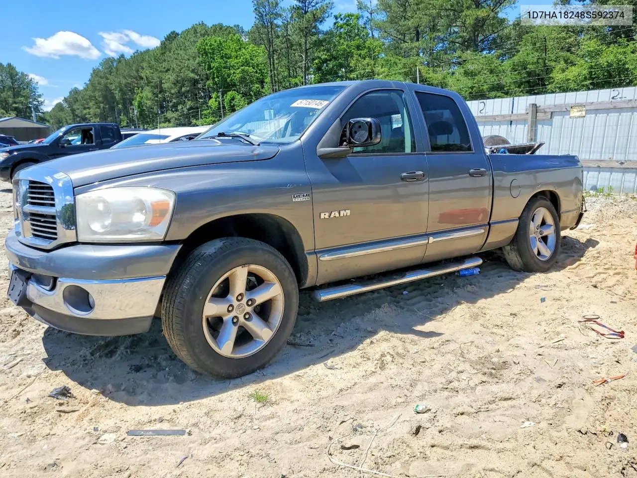 2008 Dodge Ram 1500 St VIN: 1D7HA18248S592374 Lot: 57150146