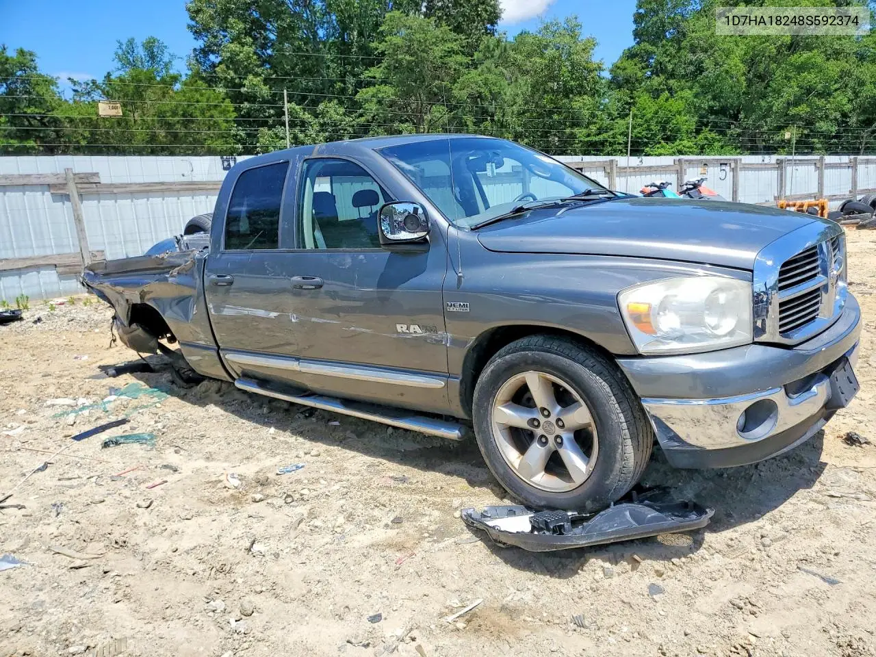 2008 Dodge Ram 1500 St VIN: 1D7HA18248S592374 Lot: 57150146