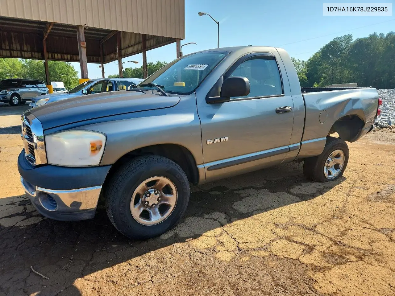 2008 Dodge Ram 1500 St VIN: 1D7HA16K78J229835 Lot: 59987296
