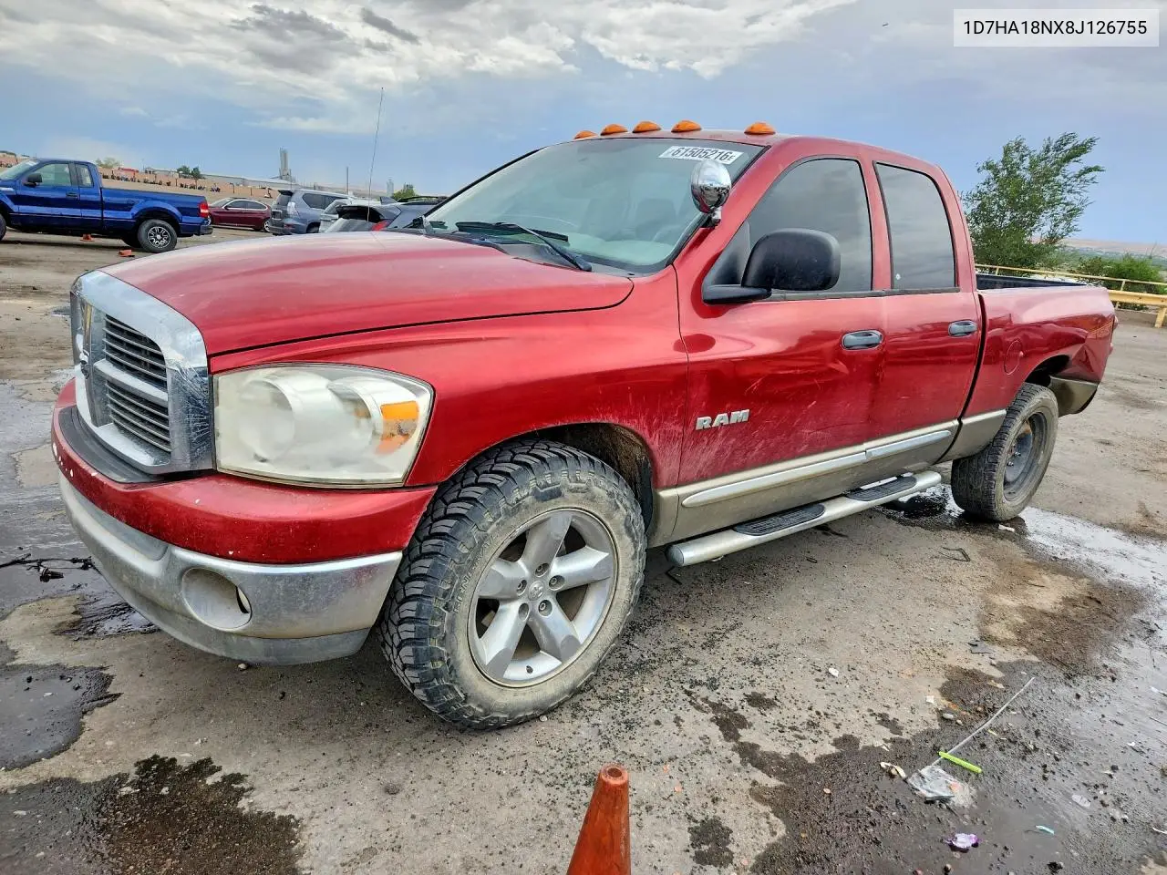 2008 Dodge Ram 1500 St VIN: 1D7HA18NX8J126755 Lot: 61505216