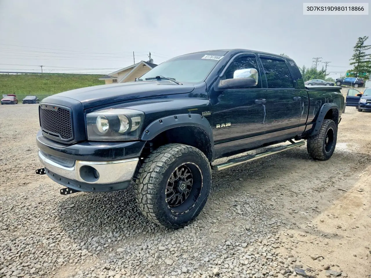 2008 Dodge Ram 1500 VIN: 3D7KS19D98G118866 Lot: 61767866
