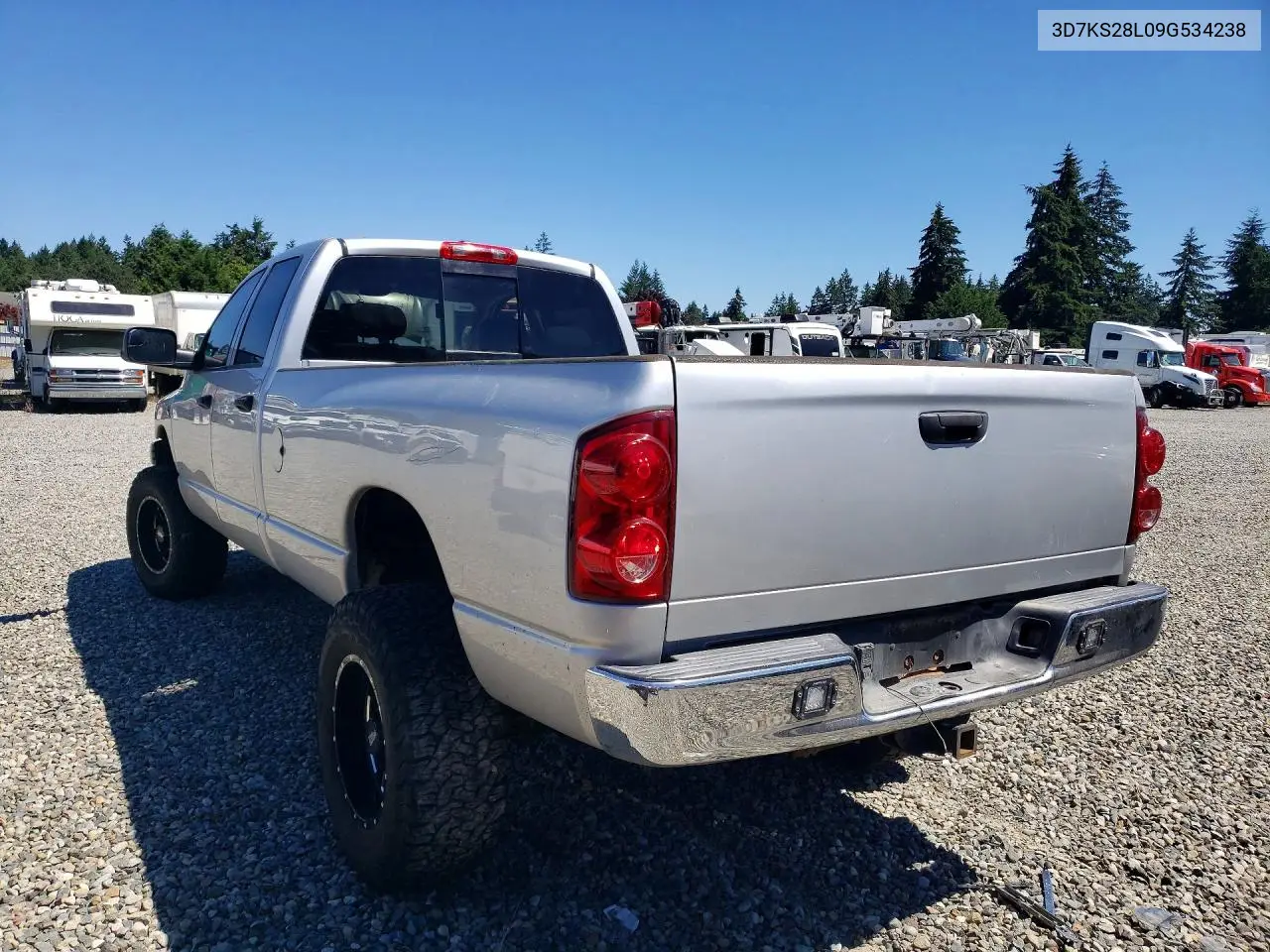 2009 Dodge Ram 2500 VIN: 3D7KS28L09G534238 Lot: 59362596