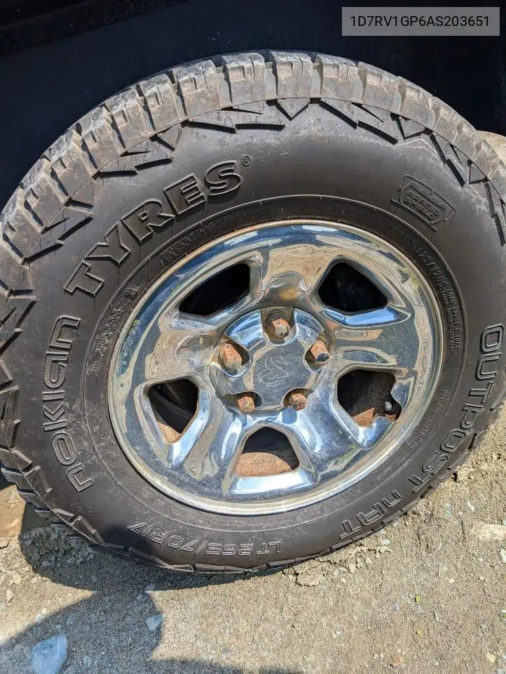 2010 Dodge Ram 1500 VIN: 1D7RV1GP6AS203651 Lot: 57341596