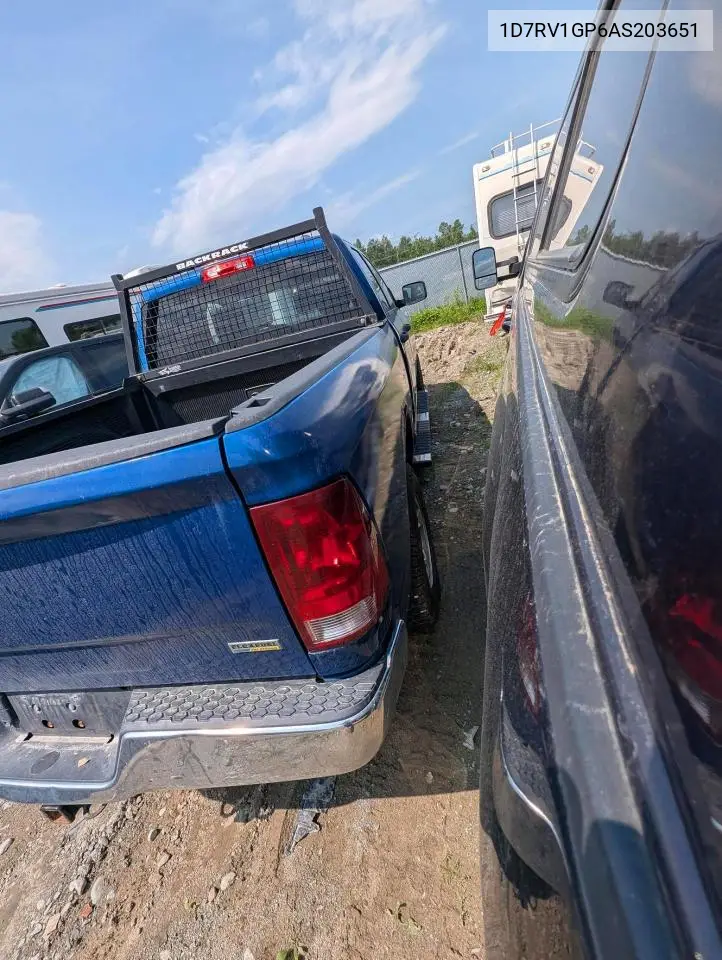 2010 Dodge Ram 1500 VIN: 1D7RV1GP6AS203651 Lot: 57341596