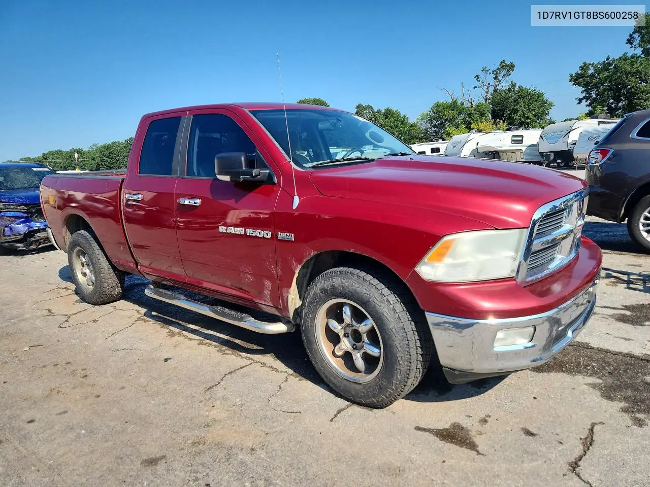 2011 Dodge Ram 1500 VIN: 1D7RV1GT8BS600258 Lot: 59972556