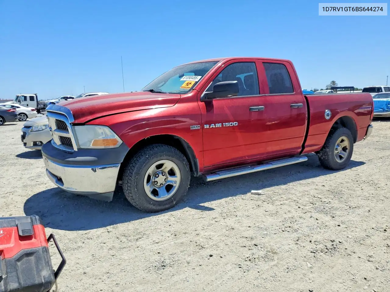 2011 Dodge Ram 1500 VIN: 1D7RV1GT6BS644274 Lot: 61090486