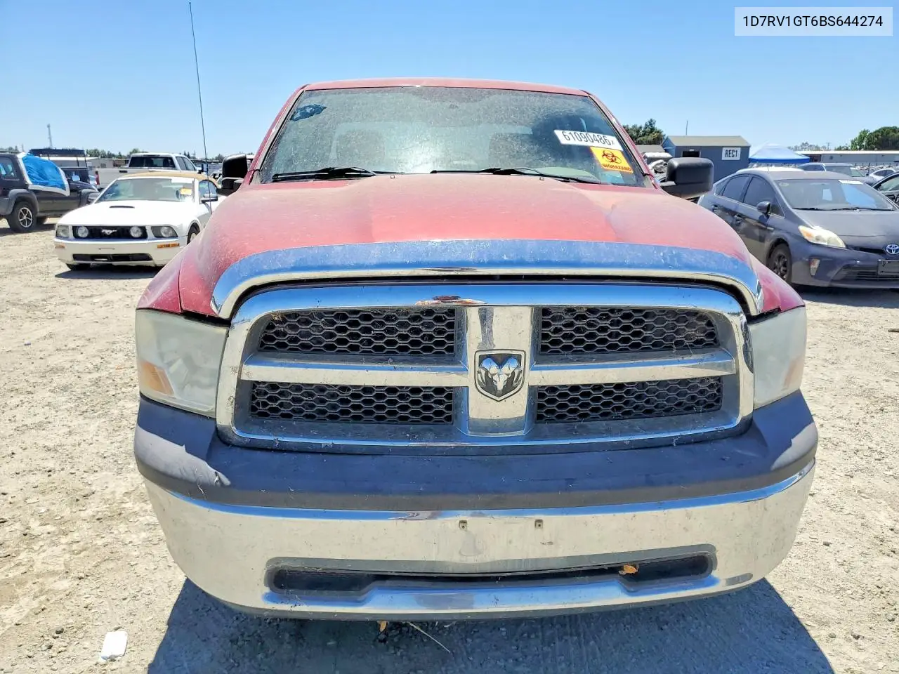 2011 Dodge Ram 1500 VIN: 1D7RV1GT6BS644274 Lot: 61090486