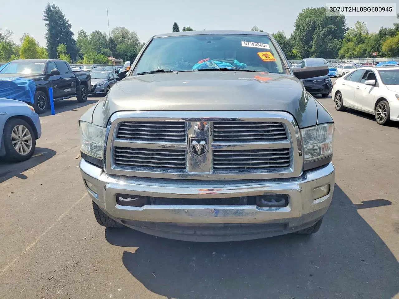 2011 Dodge Ram 2500 VIN: 3D7UT2HL0BG600945 Lot: 61195866