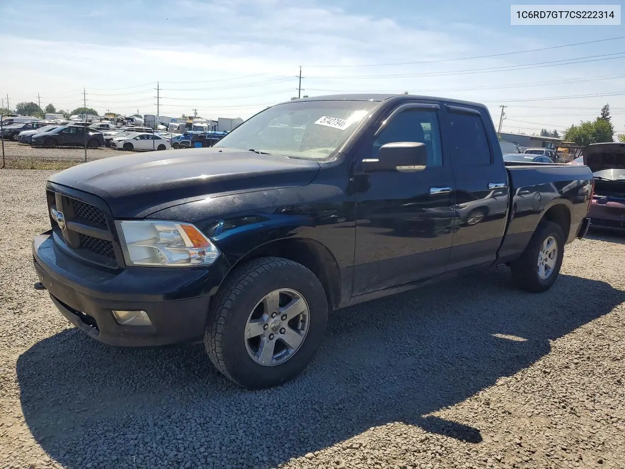 2012 Dodge 1500 VIN: 1C6RD7GT7CS222314 Lot: 57427946