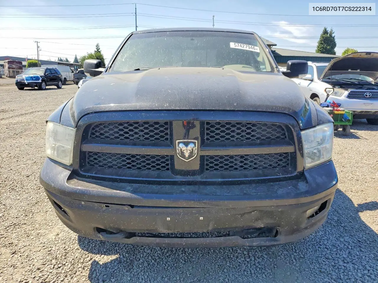 2012 Dodge 1500 VIN: 1C6RD7GT7CS222314 Lot: 57427946