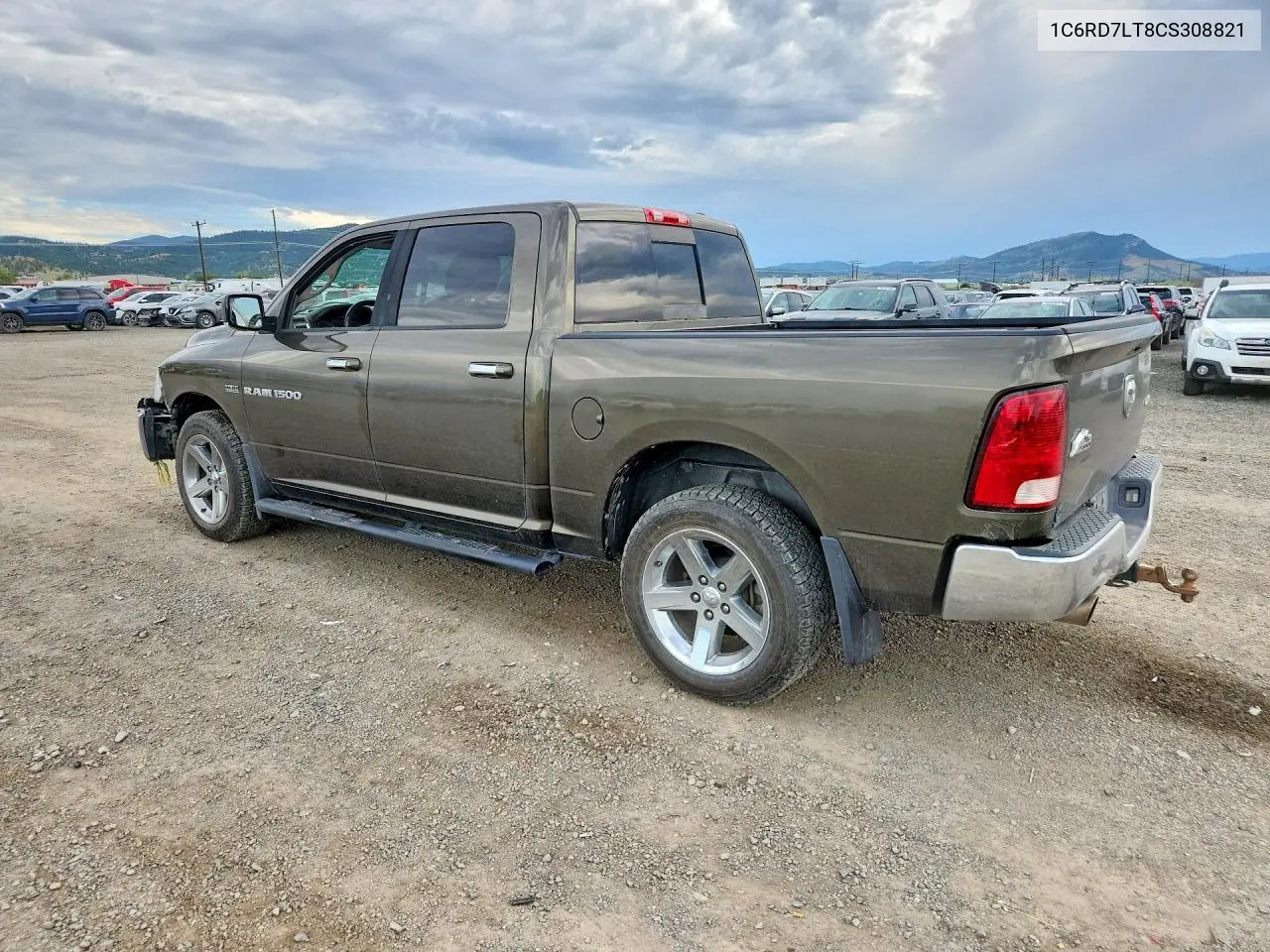 1C6RD7LT8CS308821 2012 Dodge Ram 1500 Slt