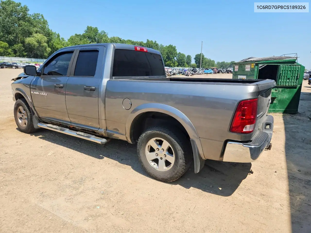 2012 Dodge Ram 1500 Slt VIN: 1C6RD7GP8CS189326 Lot: 60989256