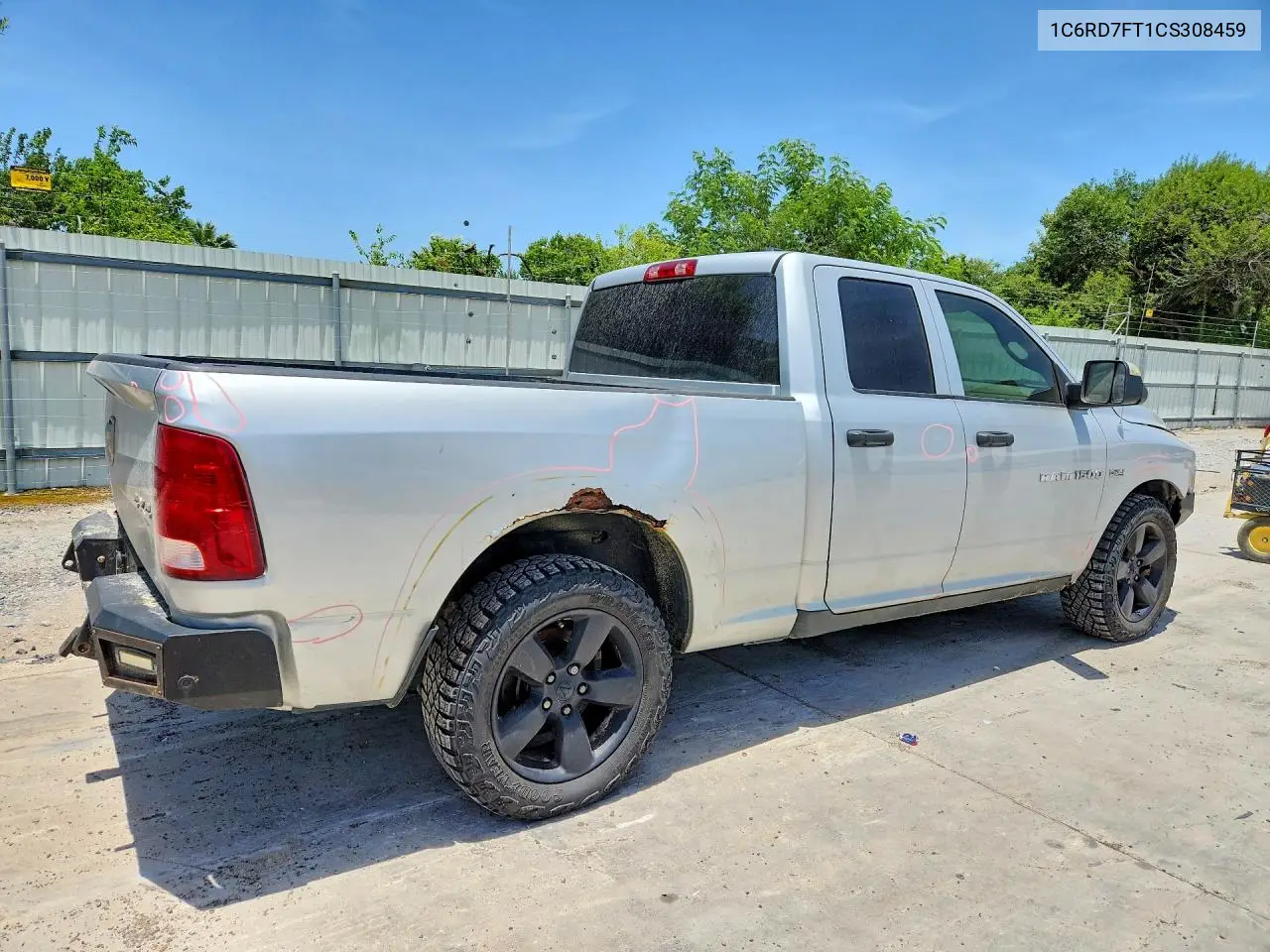 2012 Dodge Ram 1500 St VIN: 1C6RD7FT1CS308459 Lot: 61793476