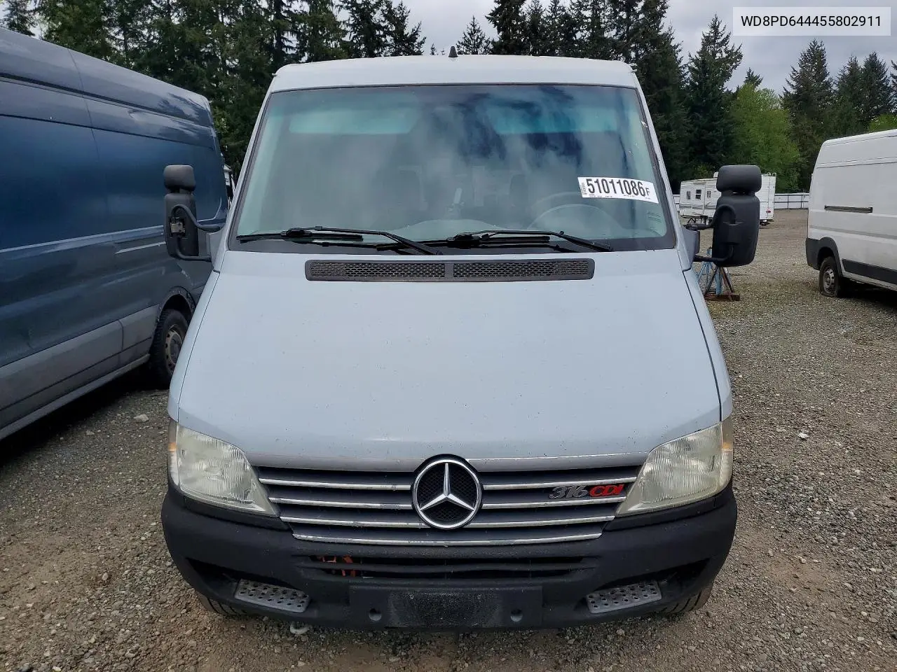 2005 Dodge Sprinter 2500 VIN: WD8PD644455802911 Lot: 51011086