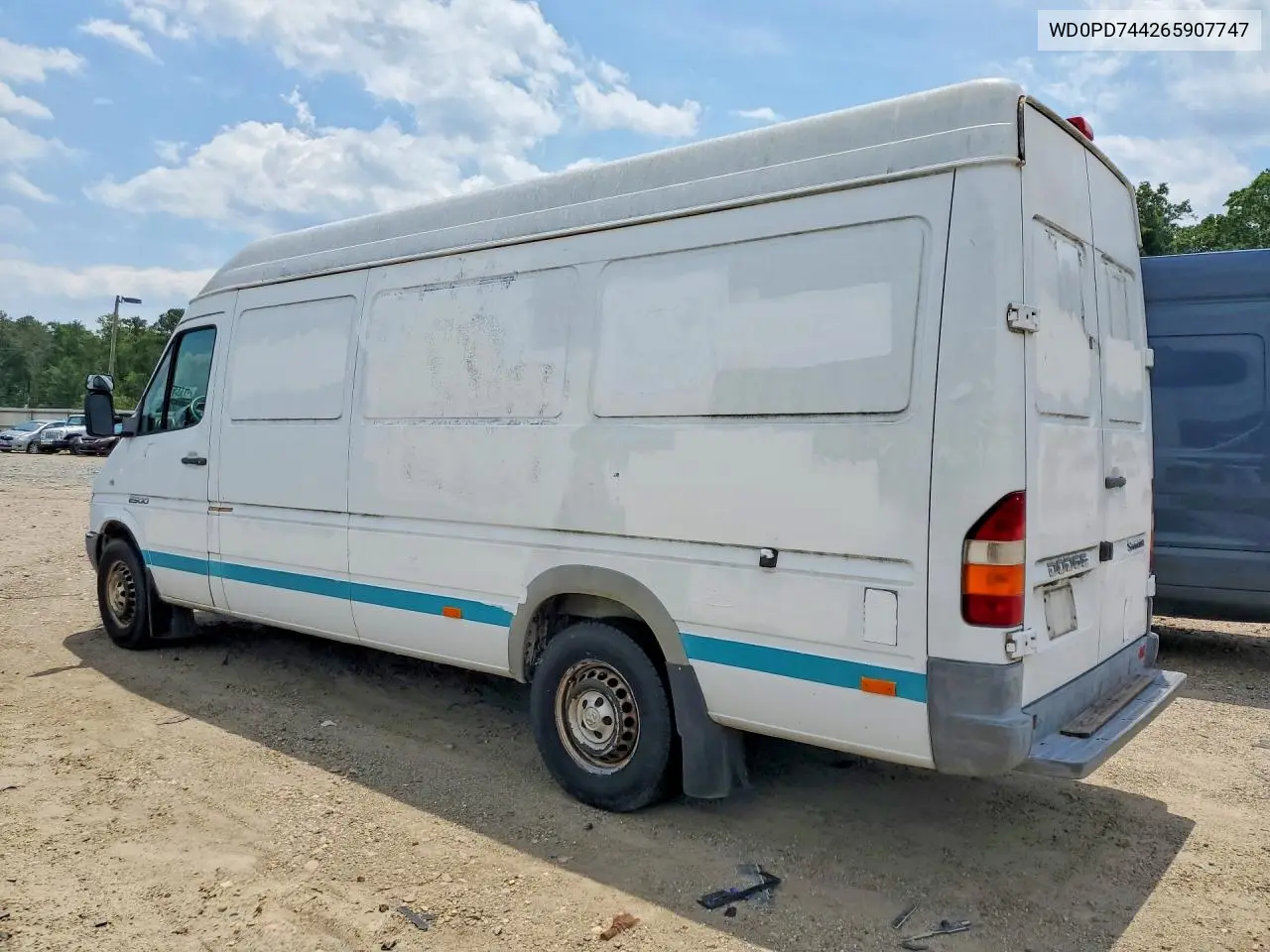 2006 Dodge Sprinter 2500 Delivery Van VIN: WD0PD744265907747 Lot: 57157266