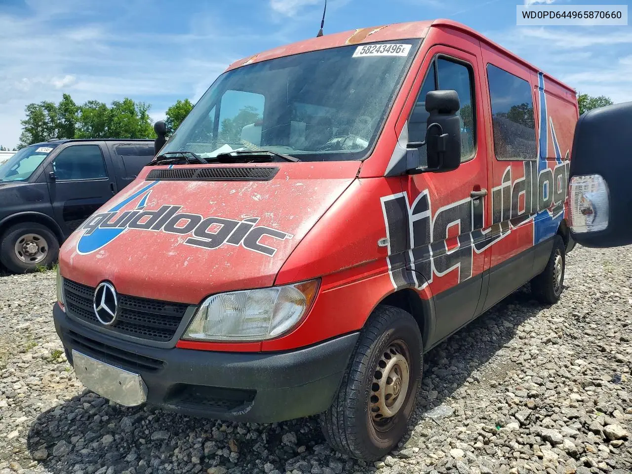 2006 Dodge Sprinter 2500 VIN: WD0PD644965870660 Lot: 58243496