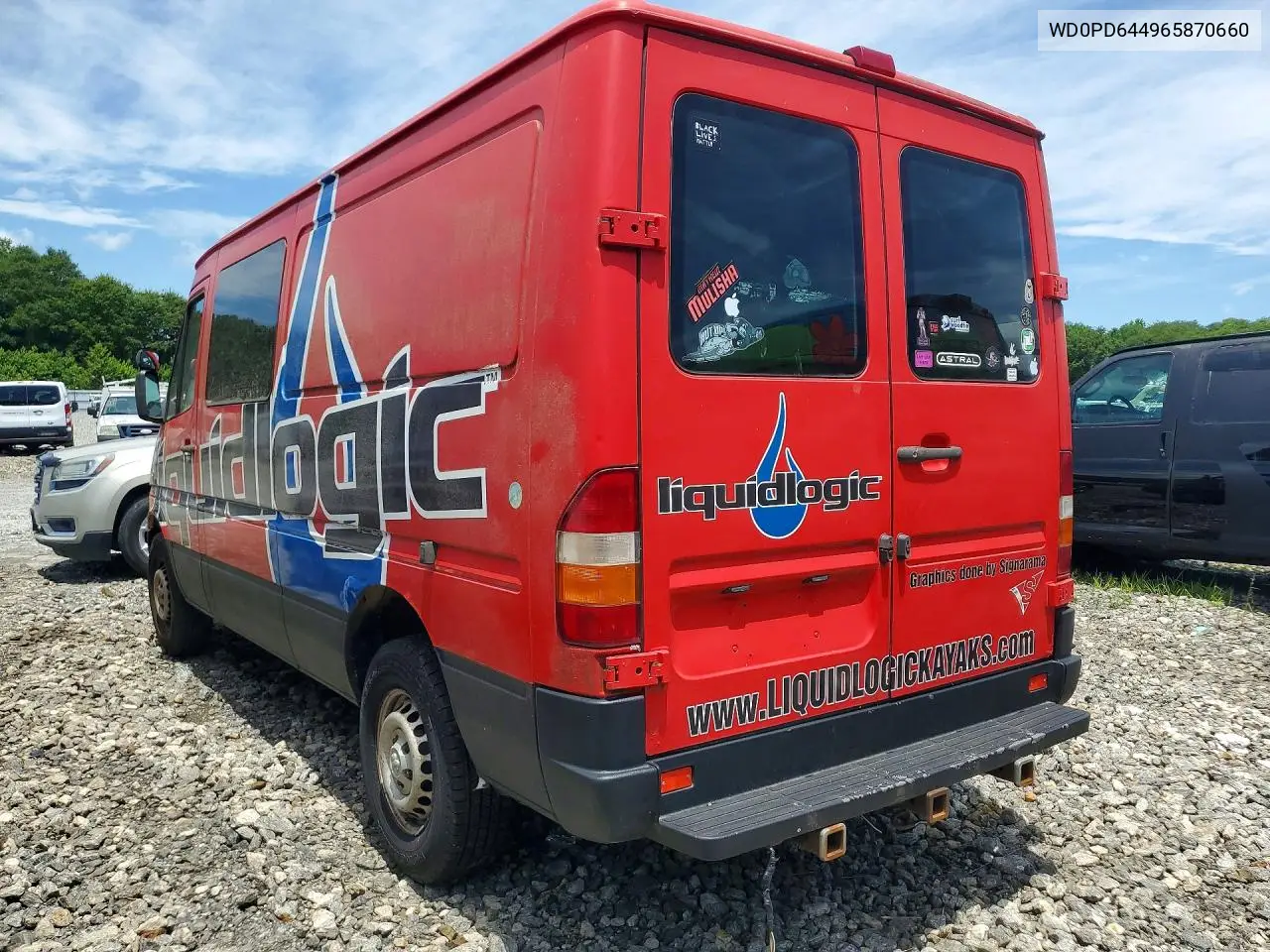 2006 Dodge Sprinter 2500 VIN: WD0PD644965870660 Lot: 58243496