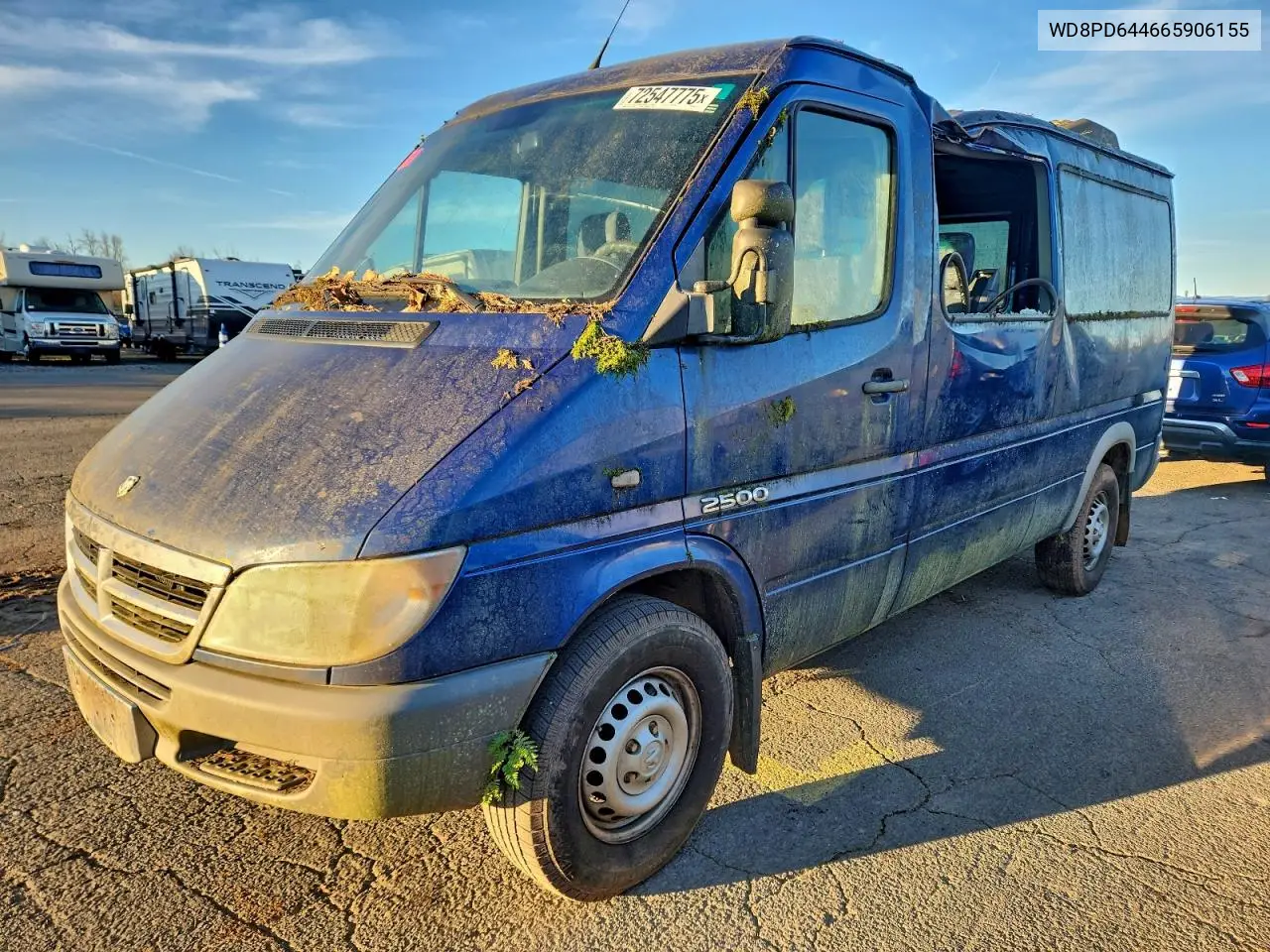 2006 Dodge Sprinter 2500 VIN: WD8PD644665906155 Lot: 72547775