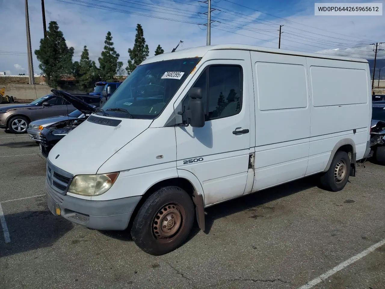 2006 Dodge Sprinter 2500 Delivery Van VIN: WD0PD644265965612 Lot: 78482395