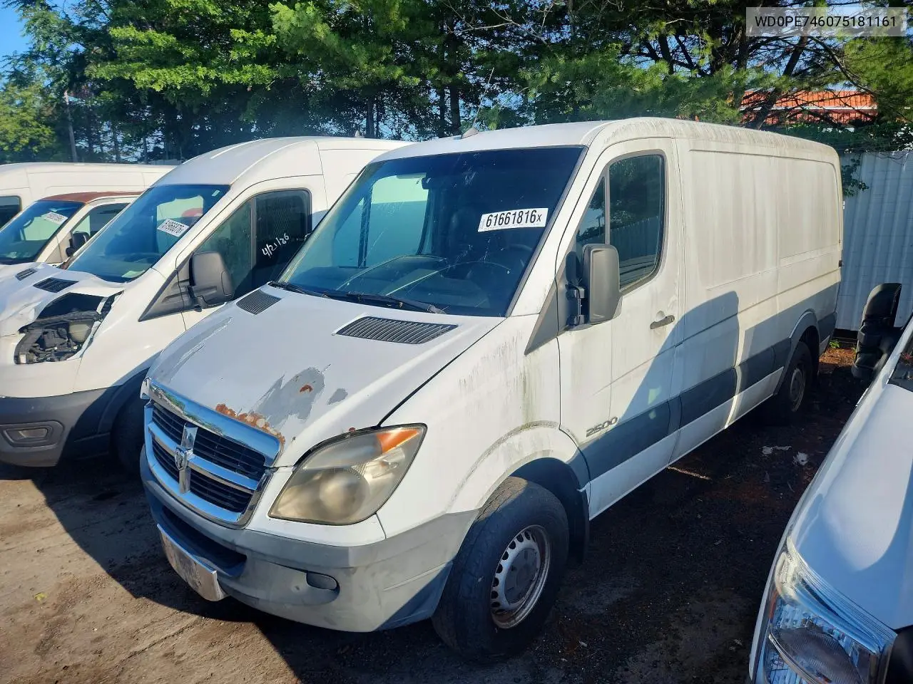 2007 Dodge Sprinter 2500 VIN: WD0PE746075181161 Lot: 61661816
