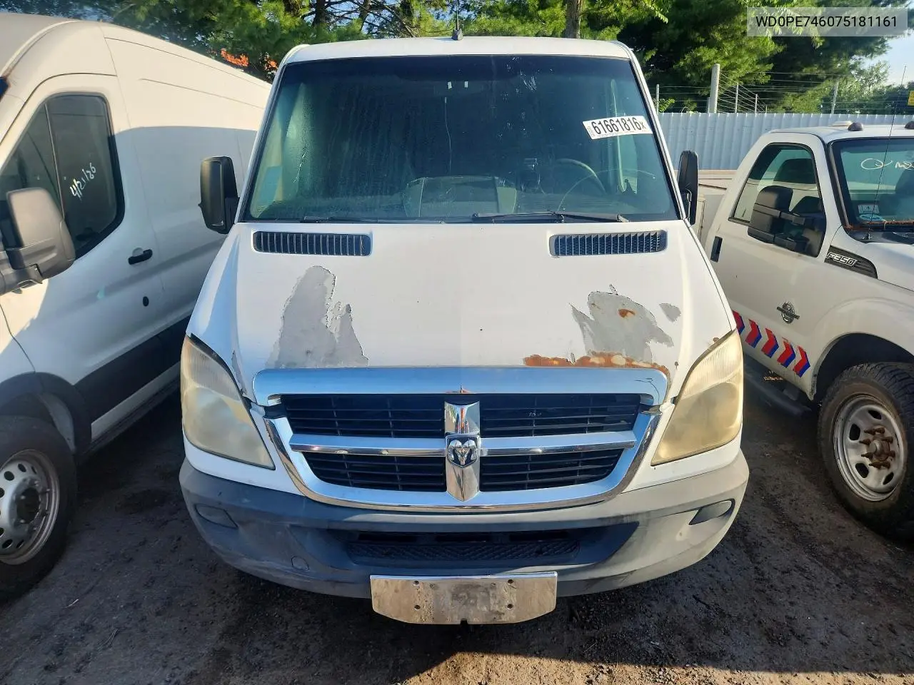 2007 Dodge Sprinter 2500 VIN: WD0PE746075181161 Lot: 61661816