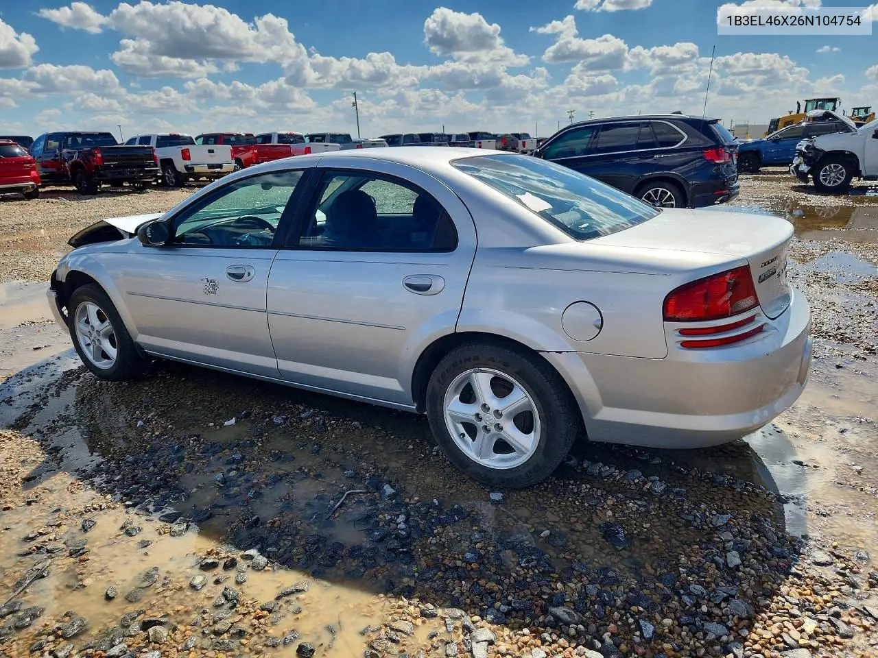 2006 Dodge Stratus Sxt VIN: 1B3EL46X26N104754 Lot: 60834826