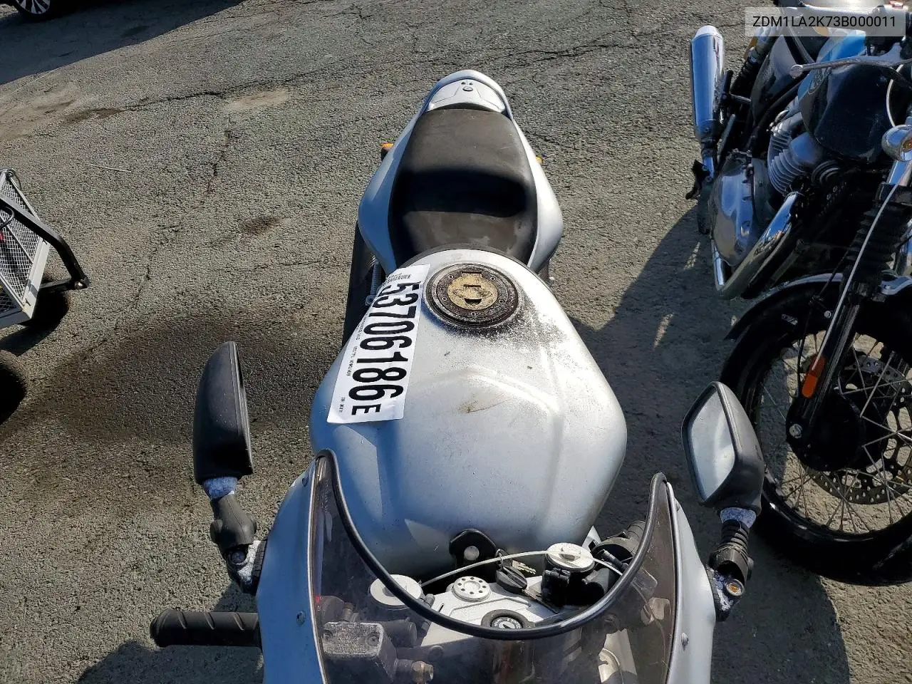 2003 Ducati 620 Sport VIN: ZDM1LA2K73B000011 Lot: 53706186