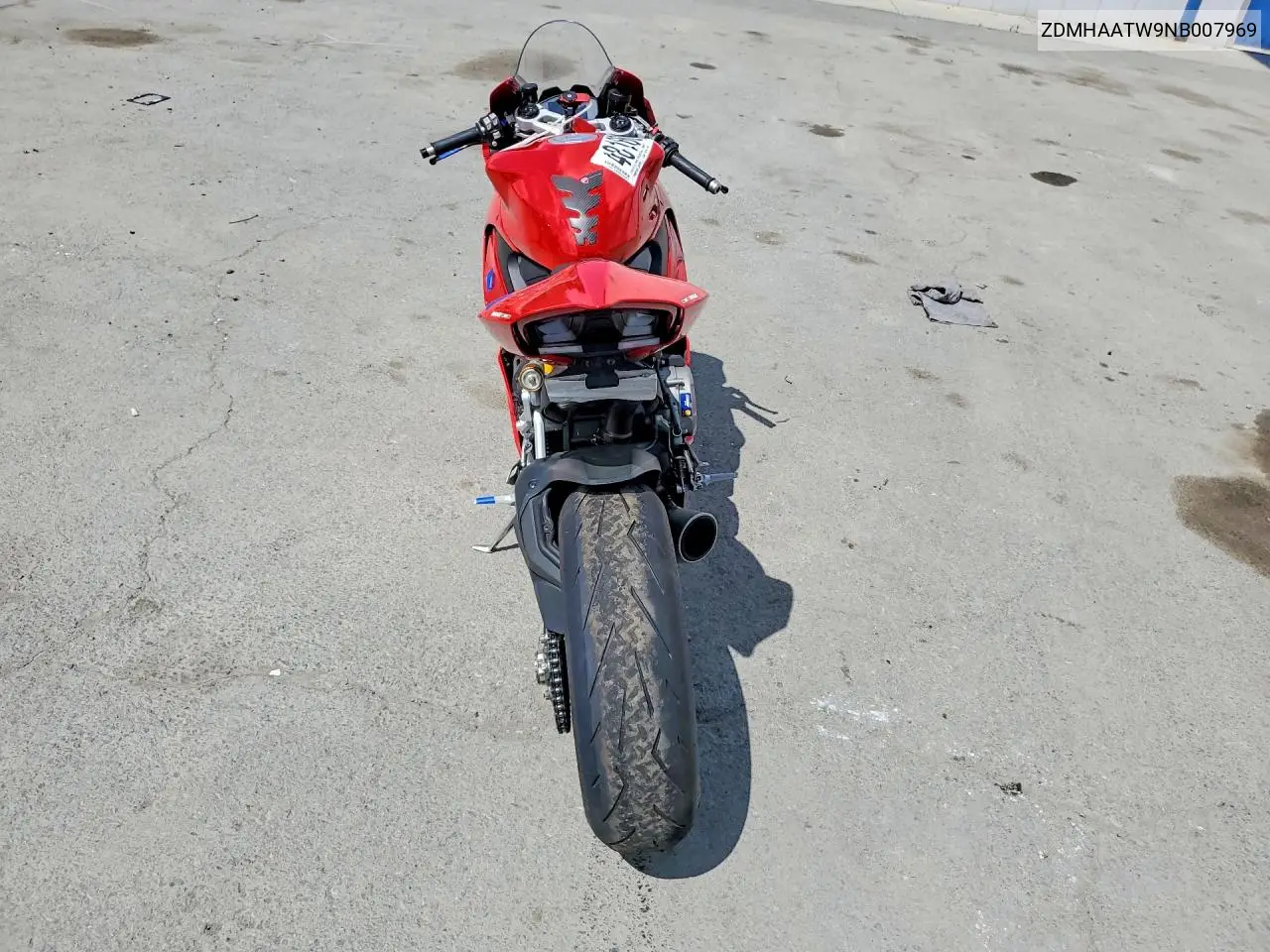 2022 Ducati Panigale V2 VIN: ZDMHAATW9NB007969 Lot: 48166136