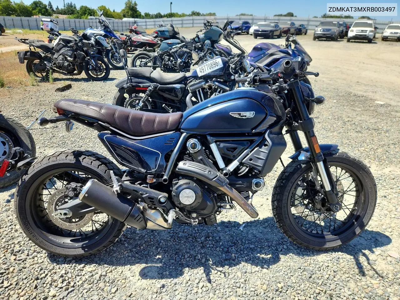 2024 Ducati Scrambler Icon VIN: ZDMKAT3MXRB003497 Lot: 58393816