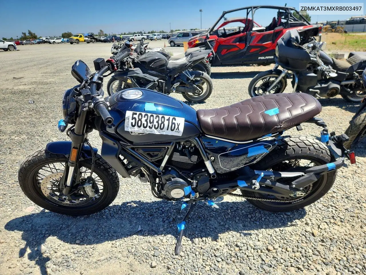 2024 Ducati Scrambler Icon VIN: ZDMKAT3MXRB003497 Lot: 58393816