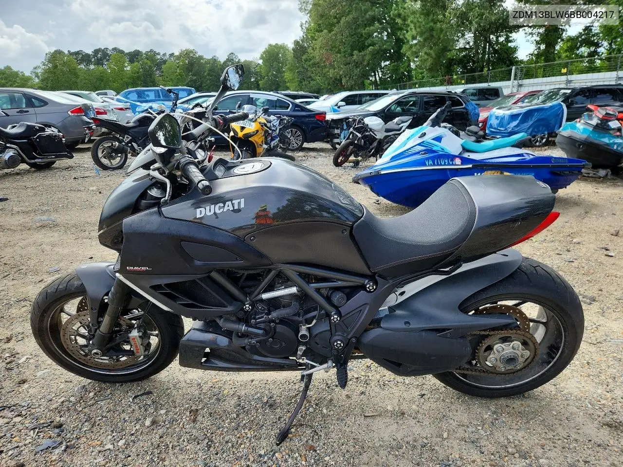 2011 Ducati Diavel VIN: ZDM13BLW6BB004217 Lot: 59397646