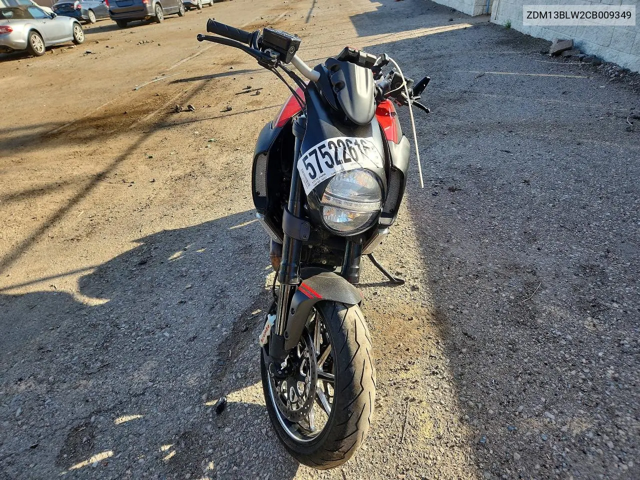 2012 Ducati Diavel VIN: ZDM13BLW2CB009349 Lot: 57522616