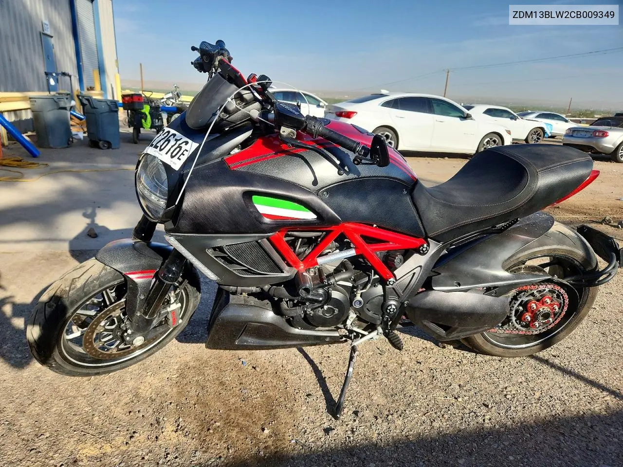 2012 Ducati Diavel VIN: ZDM13BLW2CB009349 Lot: 57522616