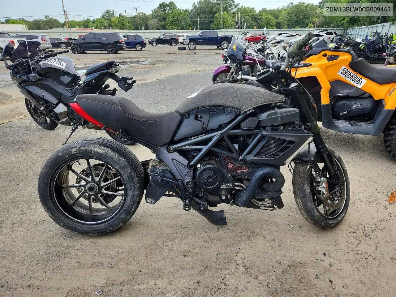 2012 Ducati Diavel VIN: ZDM13BLW0CB009463 Lot: 61049786