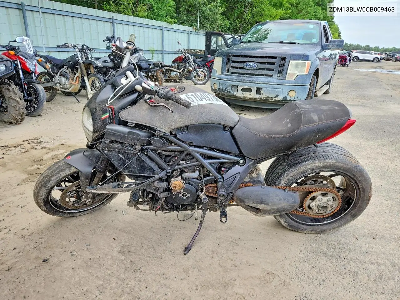 2012 Ducati Diavel VIN: ZDM13BLW0CB009463 Lot: 61049786