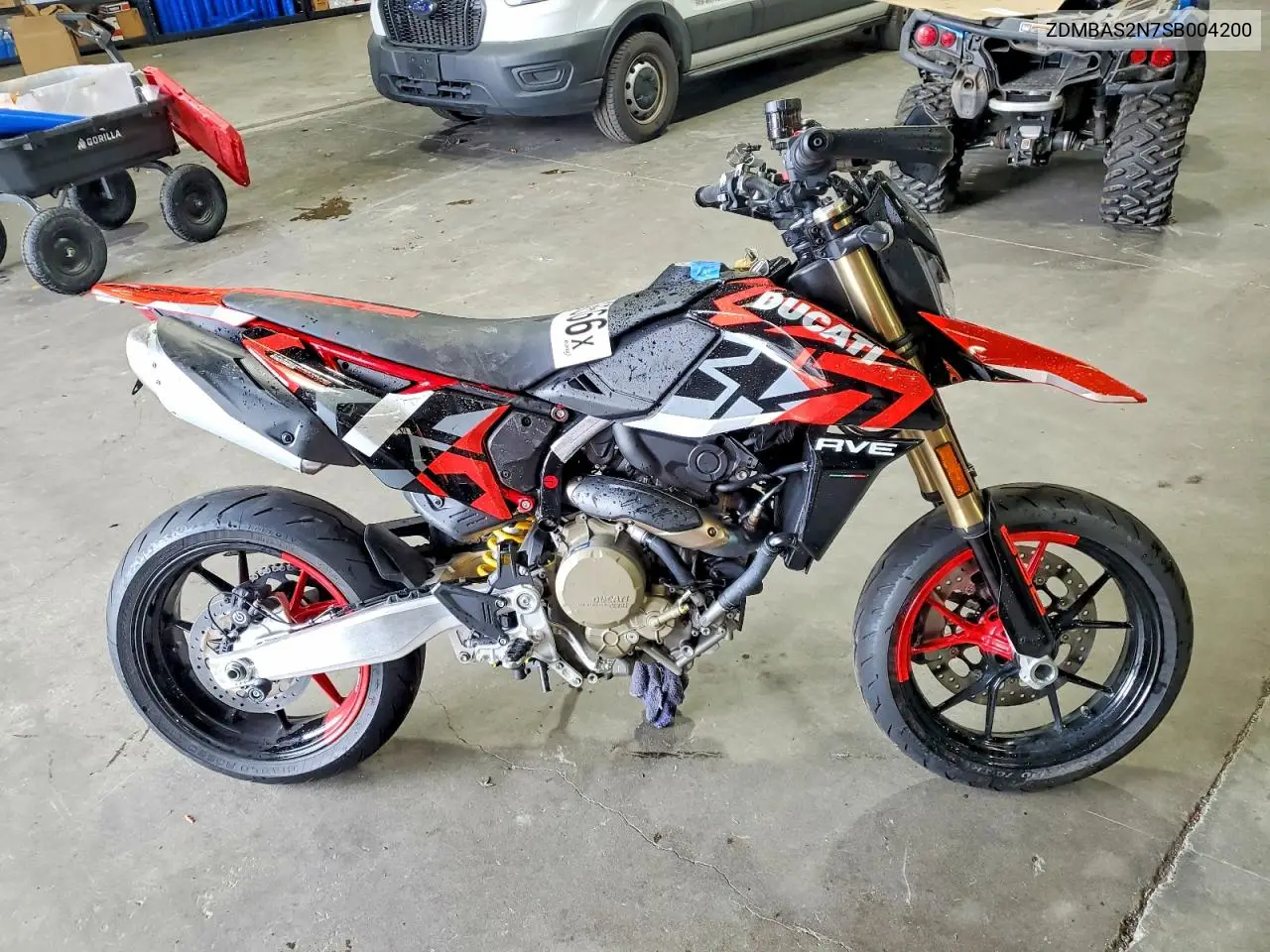 2025 Ducati Hypermotard VIN: ZDMBAS2N7SB004200 Lot: 50146666