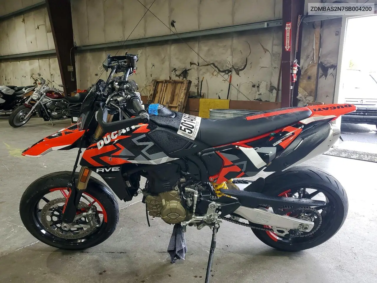2025 Ducati Hypermotard VIN: ZDMBAS2N7SB004200 Lot: 50146666