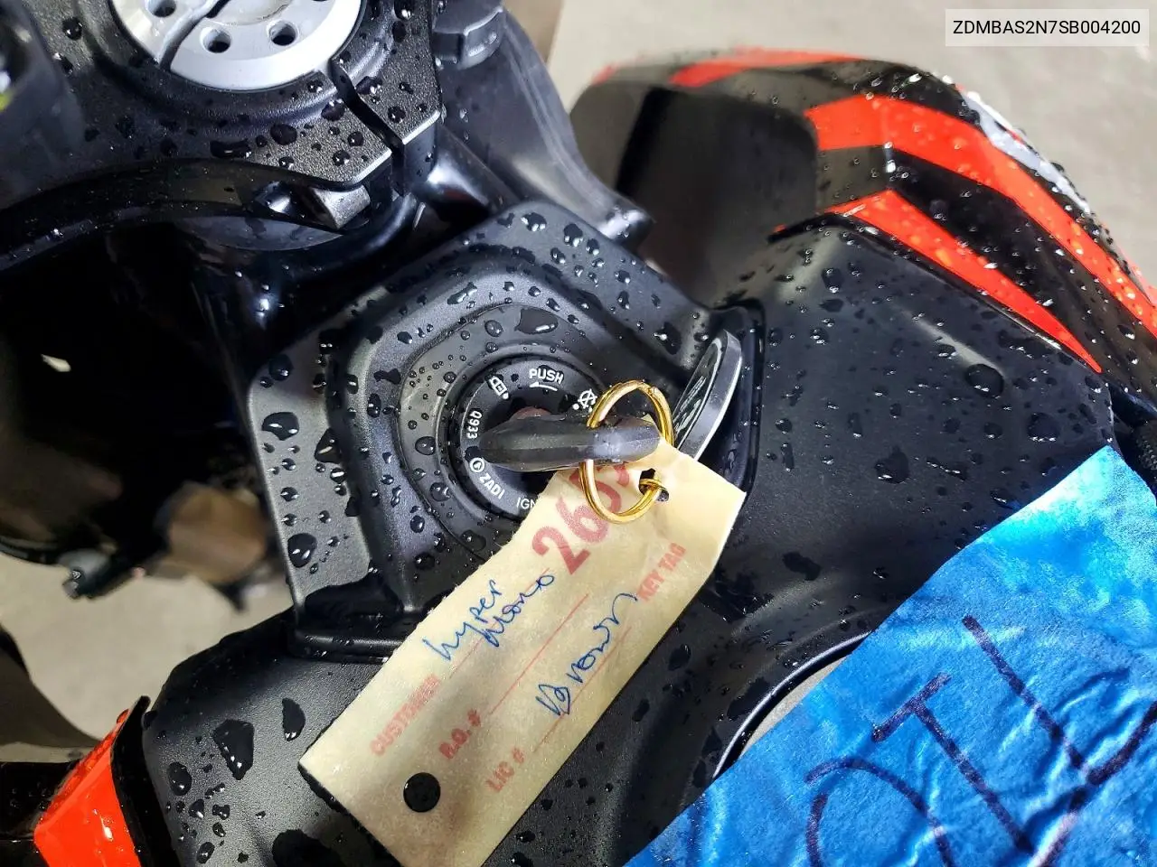 2025 Ducati Hypermotard VIN: ZDMBAS2N7SB004200 Lot: 50146666