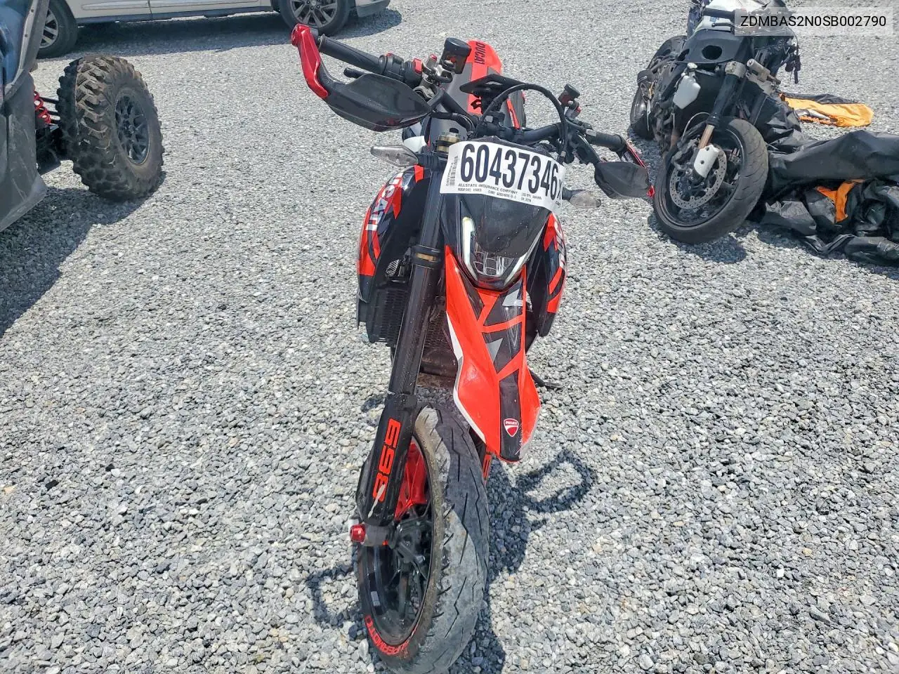 2025 Ducati Hypermotard VIN: ZDMBAS2N0SB002790 Lot: 60437346