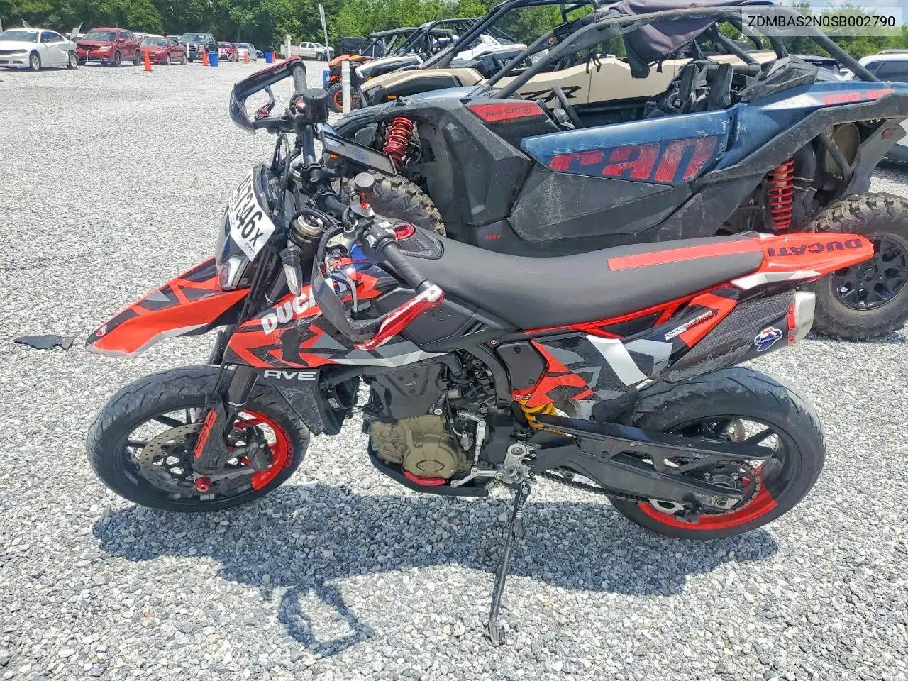 2025 Ducati Hypermotard VIN: ZDMBAS2N0SB002790 Lot: 60437346