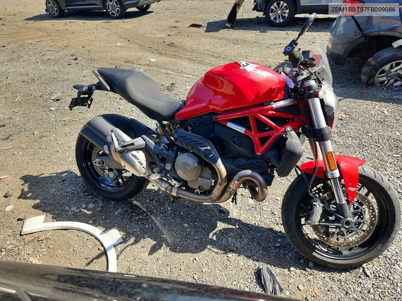 2015 Ducati Monster 821 VIN: ZDM1RBTS7FB009086 Lot: 57964336