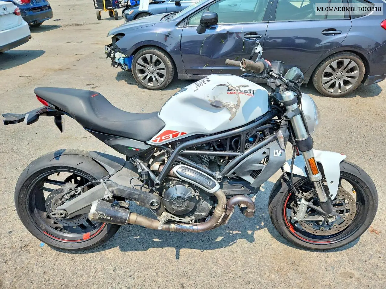 2020 Ducati Monster 797+ VIN: ML0MADBM8LT003818 Lot: 61211256