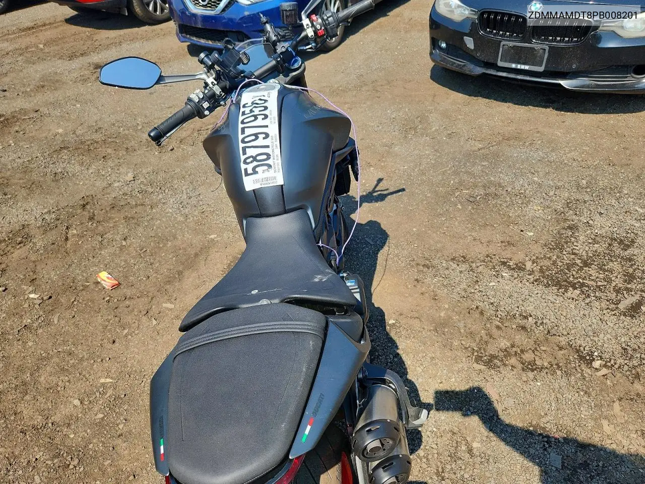 2023 Ducati Monster VIN: ZDMMAMDT8PB008201 Lot: 58797956