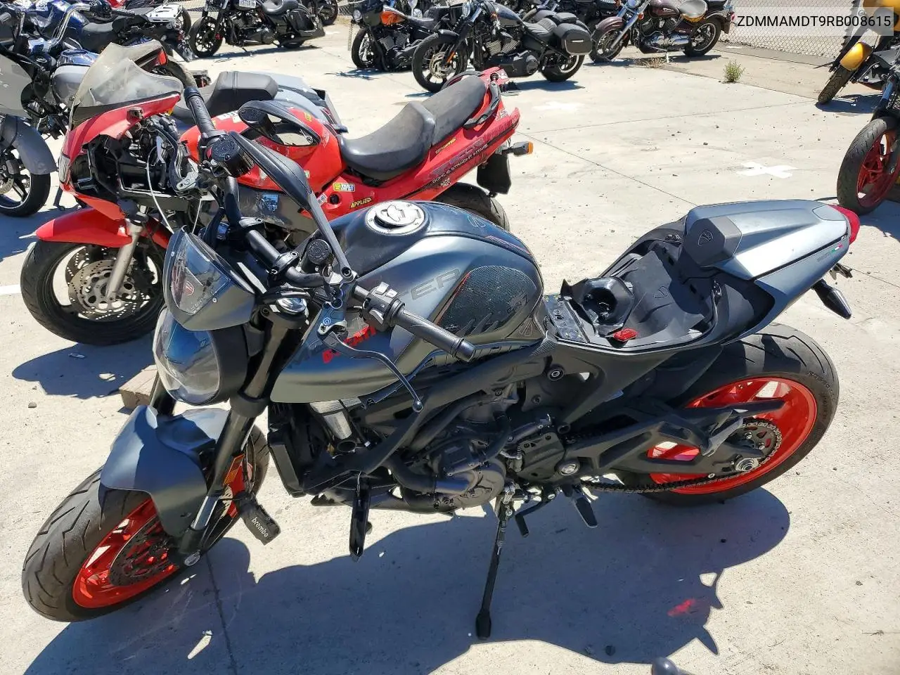 2024 Ducati Monster VIN: ZDMMAMDT9RB008615 Lot: 61586626