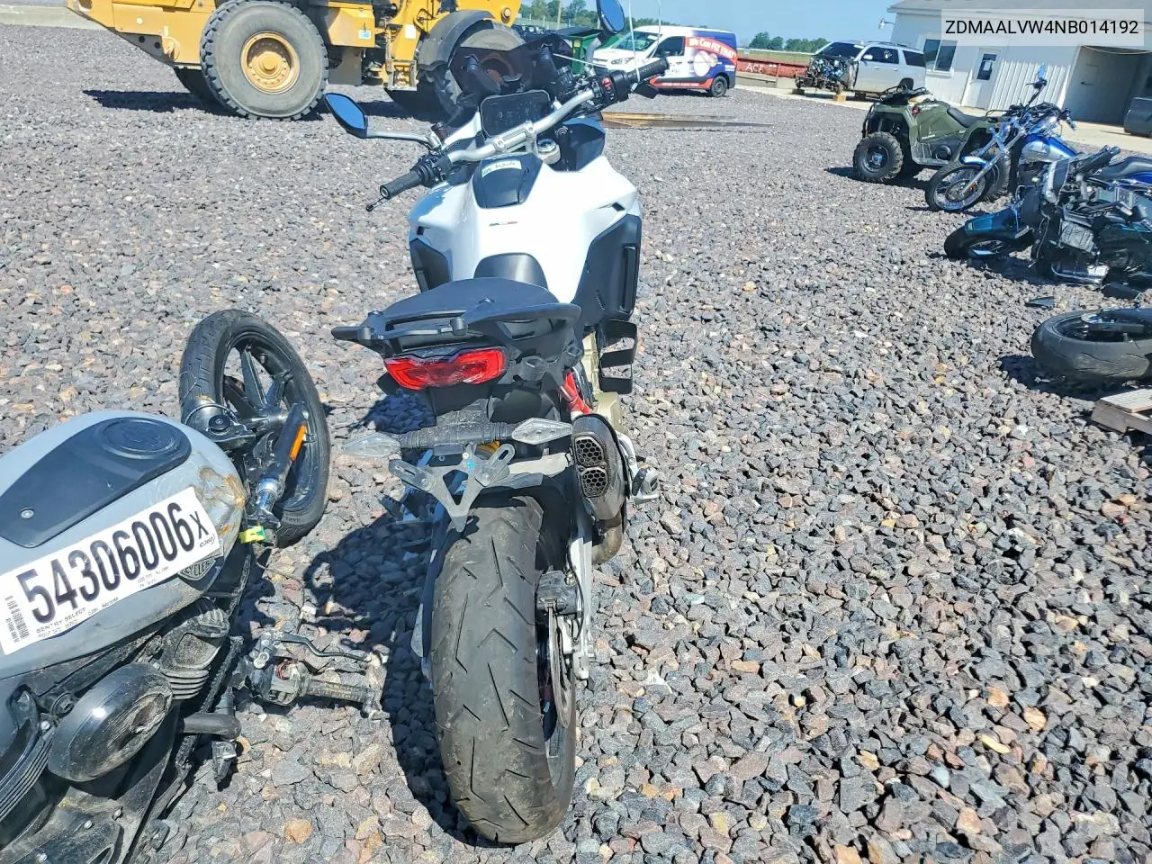 2022 Ducati Multistrada V4 VIN: ZDMAALVW4NB014192 Lot: 59125486
