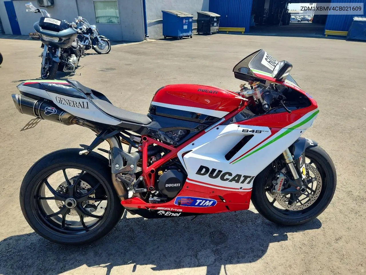 2012 Ducati Superbike 848 VIN: ZDM1XBMV4CB021609 Lot: 60830886
