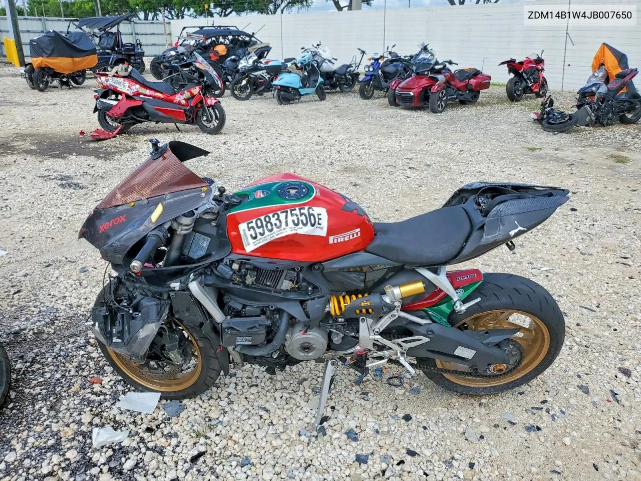 2018 Ducati Superbike 959 Panigale VIN: ZDM14B1W4JB007650 Lot: 59837556