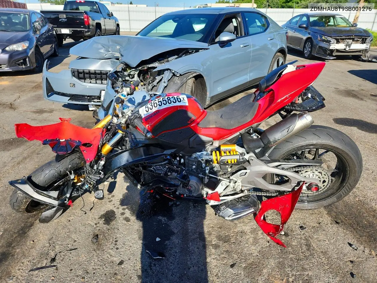 2025 Ducati Panigale V2 VIN: ZDMHAU8T9SB001276 Lot: 53655836