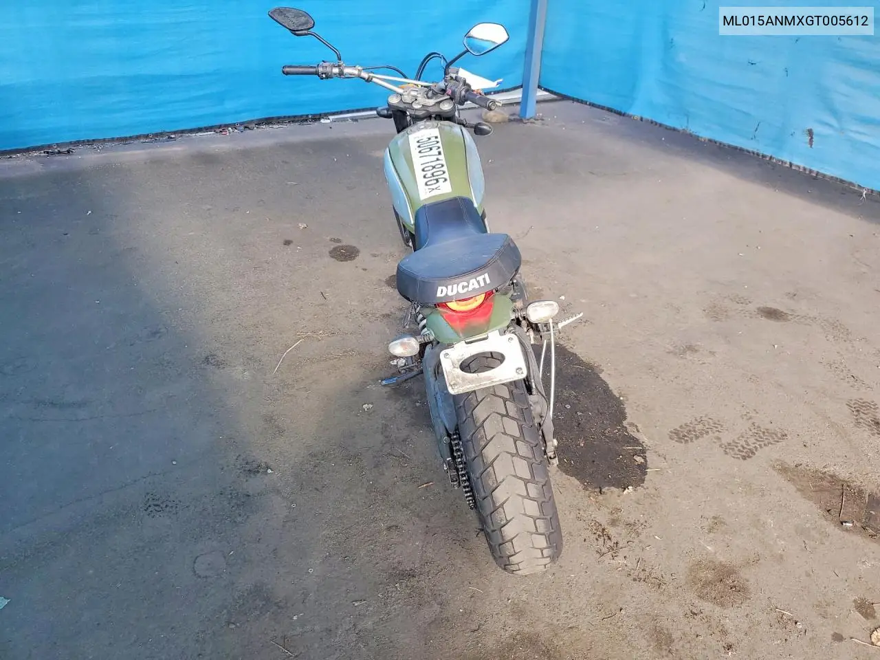 2016 Ducati Scrambler 800 VIN: ML015ANMXGT005612 Lot: 50671896